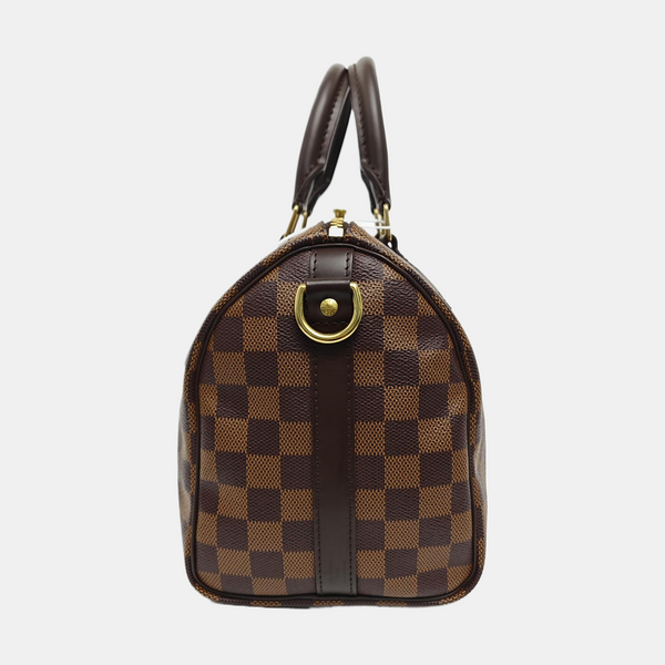 SPEEDY 25 Damier Ebene Coated Canvas Brown