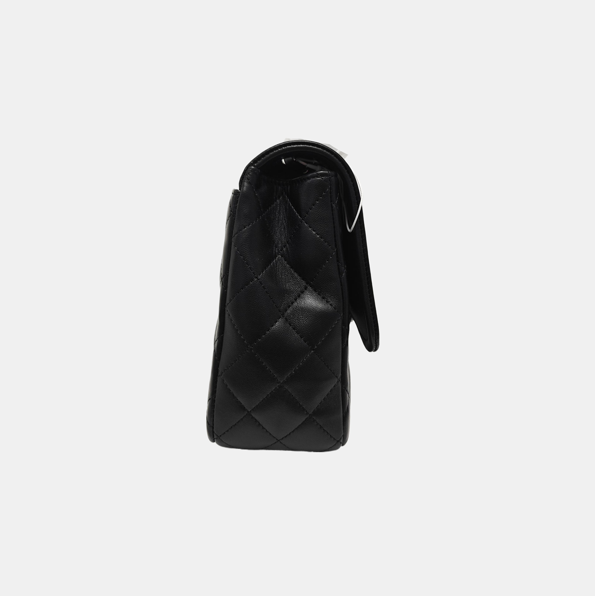 Quilted Lambskin Shoulder Bag Large Black