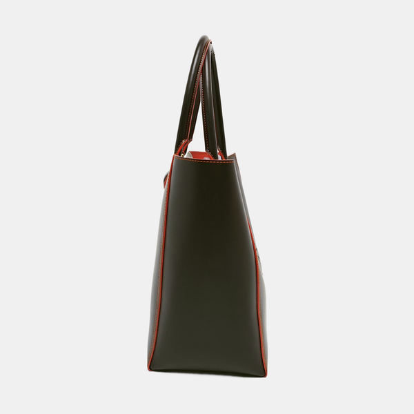 Monogram Calfskin Tote Bag Brown