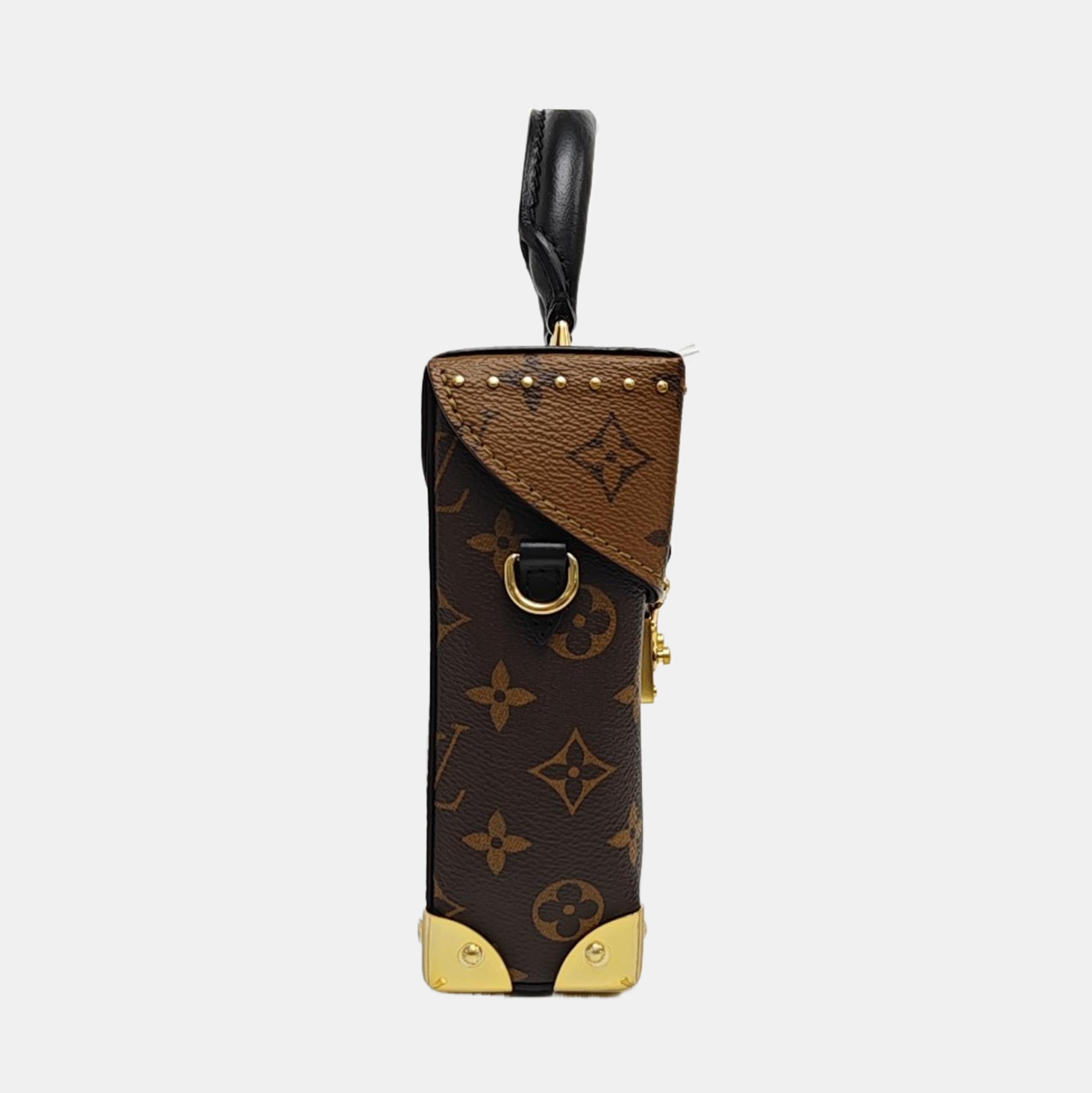 CAMERA BOX Monogram Coated Canvas Brown