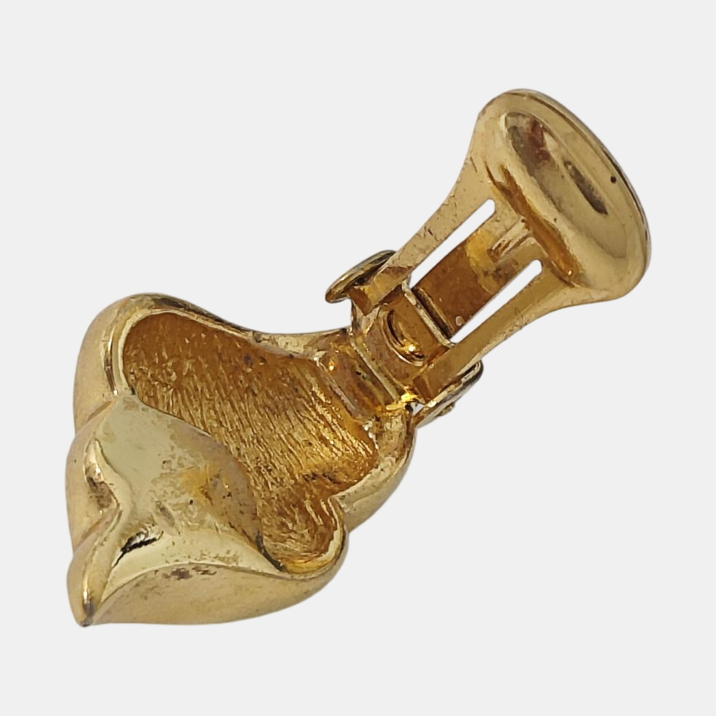 Metal Gold Clip On Earrings
