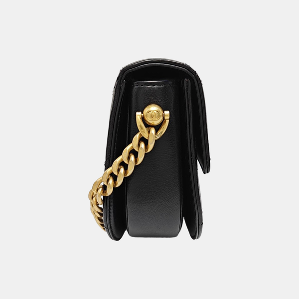 Calfskin Crossbody Bag Black