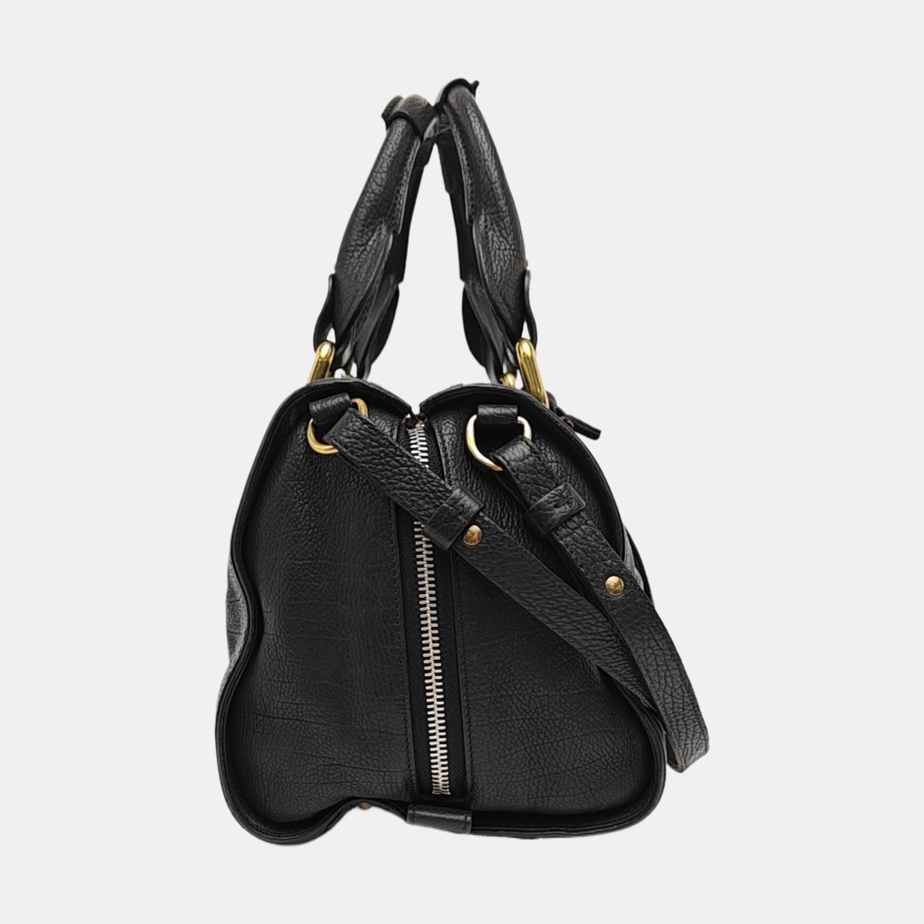 Calfskin Shoulder Bag Black
