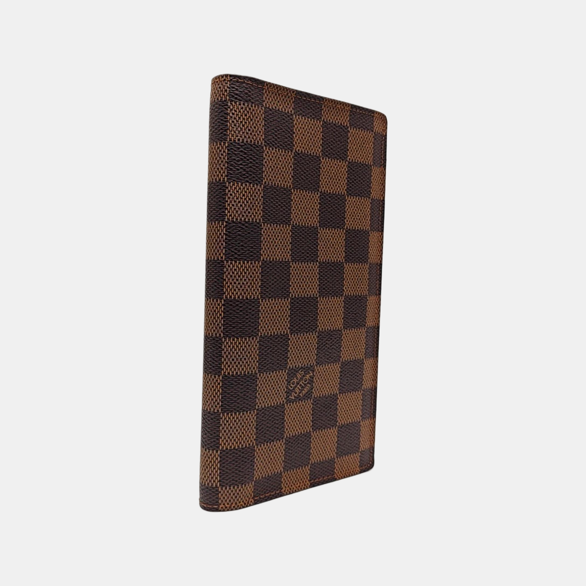 Damier Ebene Coated Canvas Wallet Brown