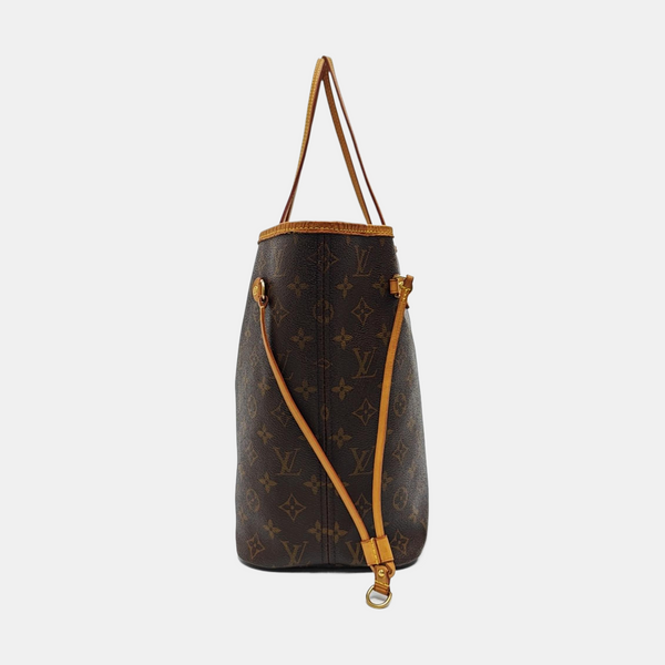NEVERFULL MM Monogram Coated Canvas Brown