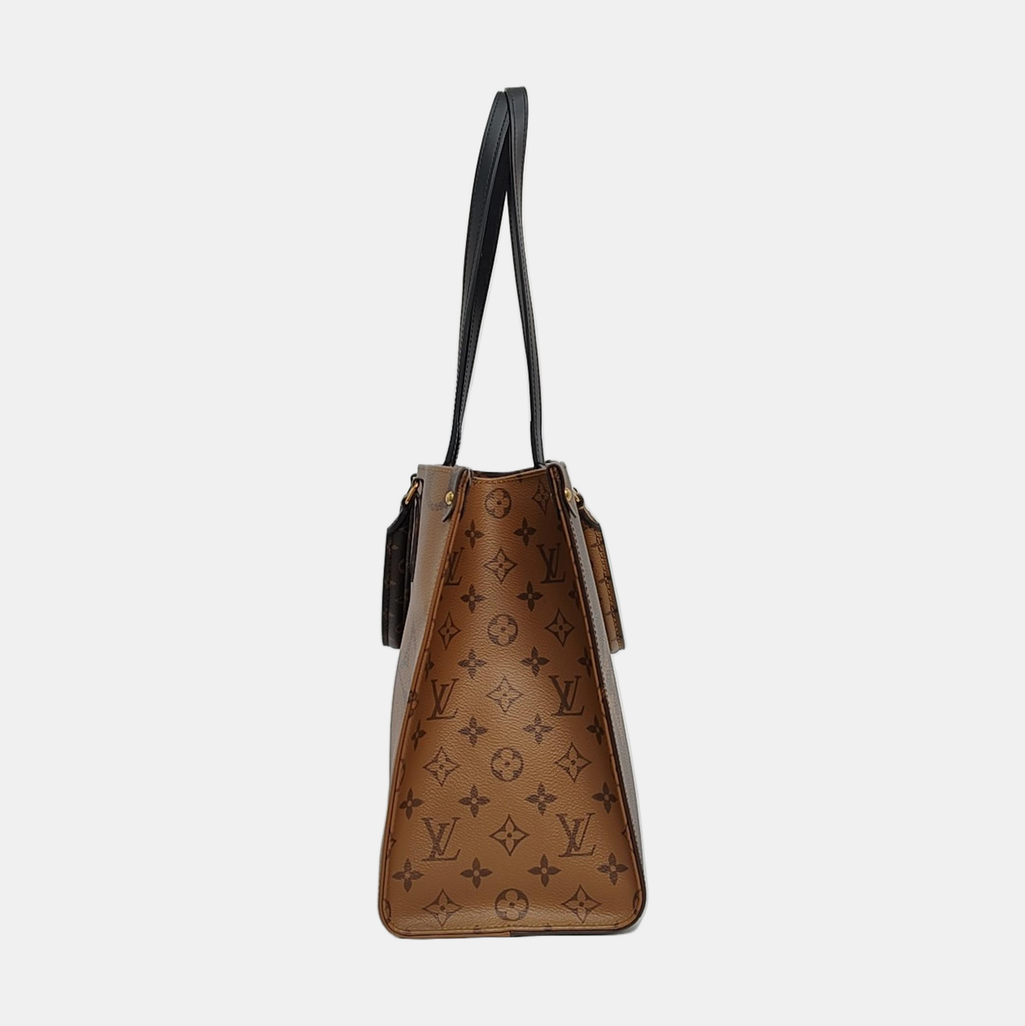 ONTHEGO MM Monogram Coated Canvas Brown