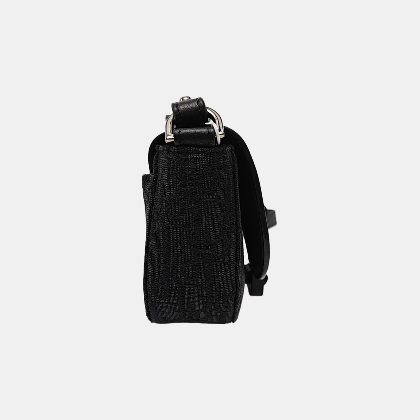 Saddle Mini Oblique Calfskin Black