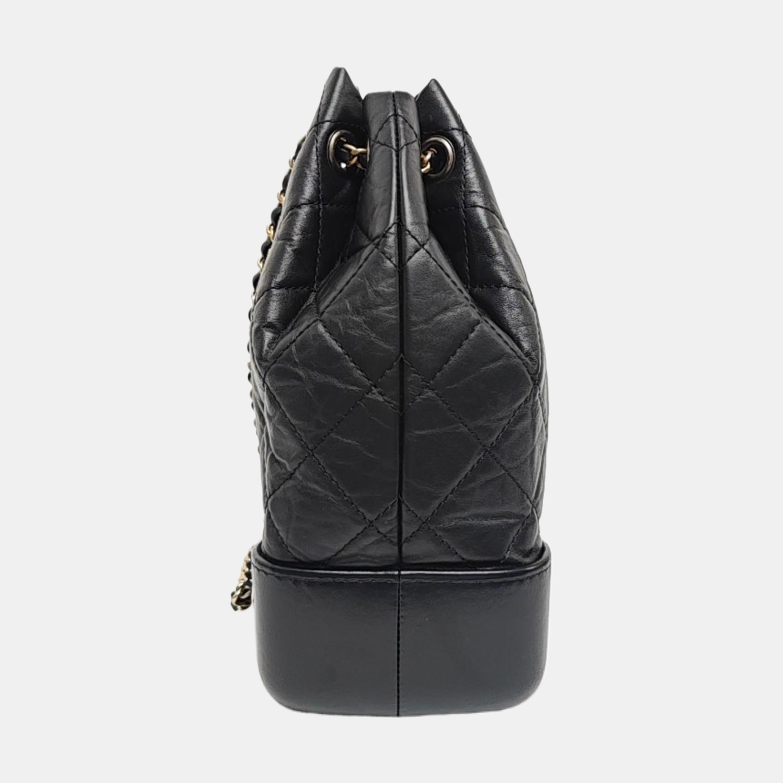 GABRIELLE Small Quilted Calfskin Black