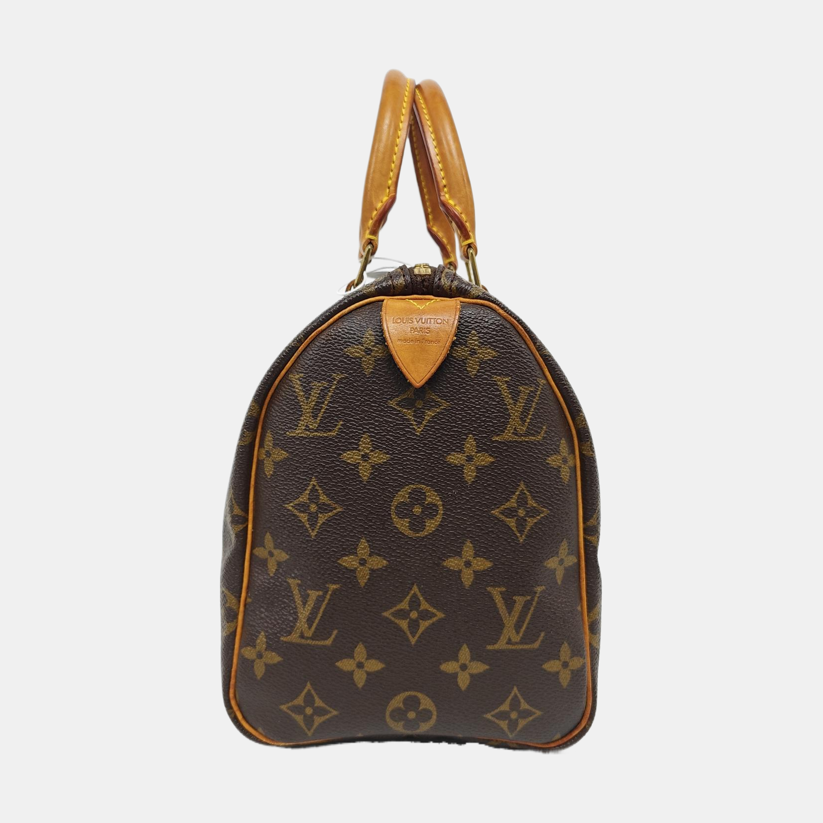 Authenticated pre-owned  SPEEDY 25 Monogram Coated Canvas Brown - Top Handle Bag at Looply