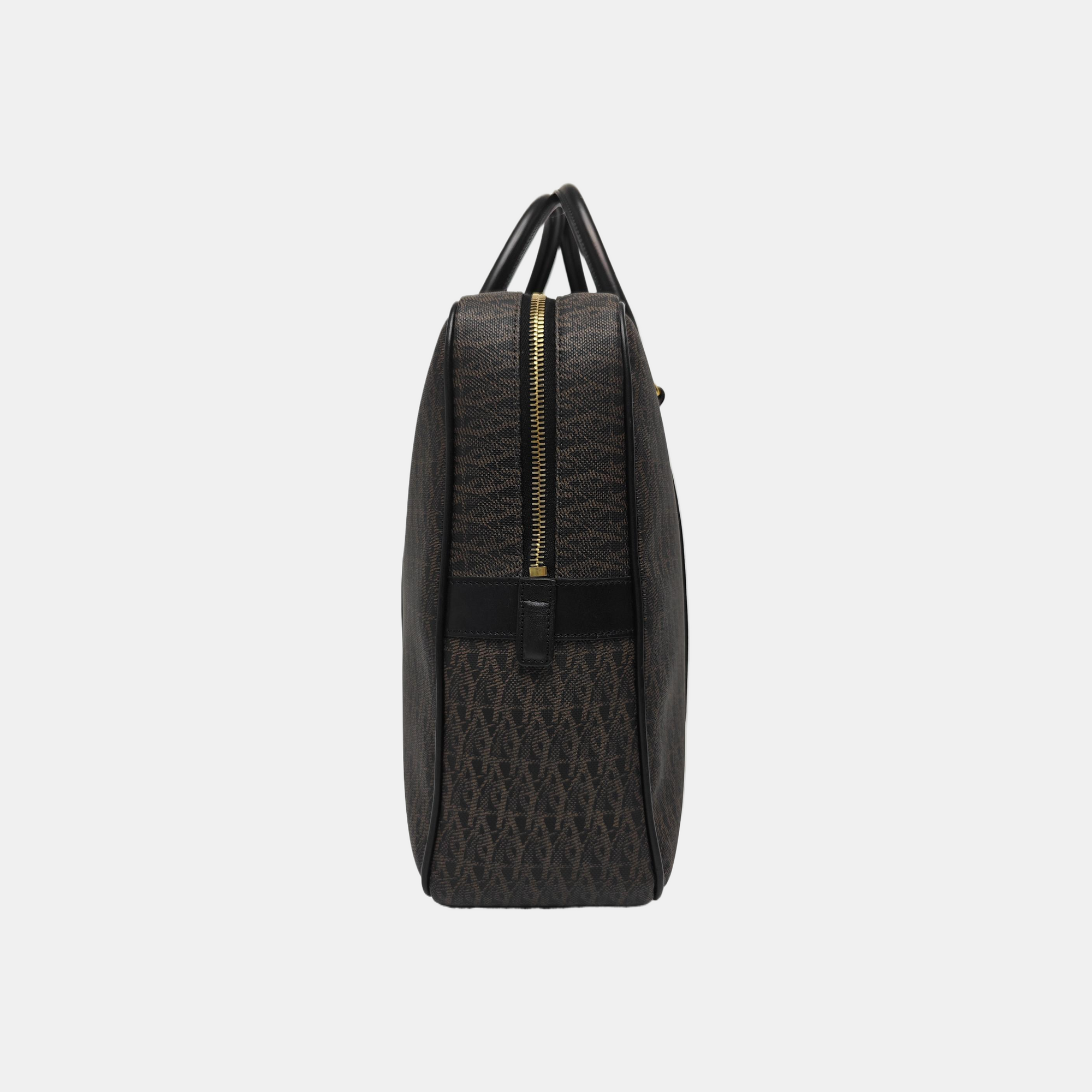 Coated Canvas Shoulder Bag Black