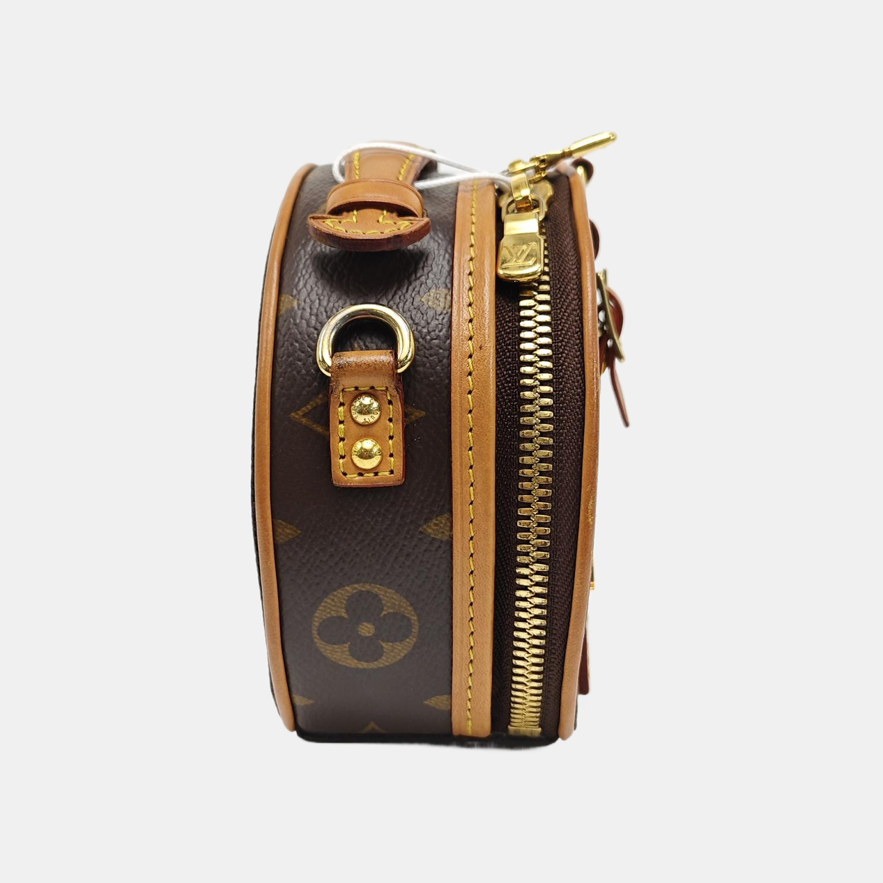 BOITE CHAPEAU Mini Monogram Coated Canvas Brown