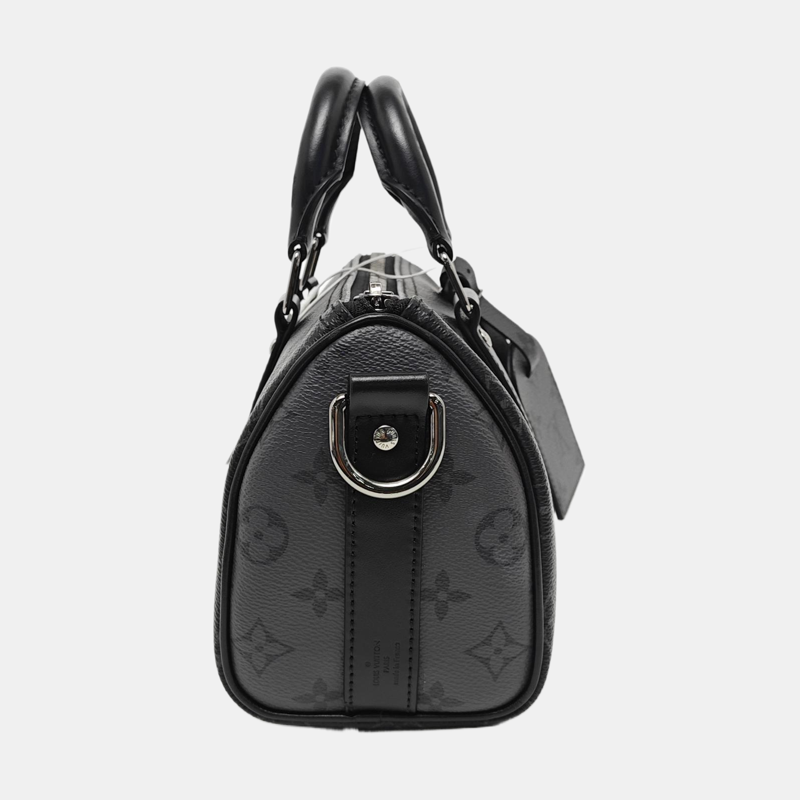 KEEPALL 25 Monogram Coated Canvas Black