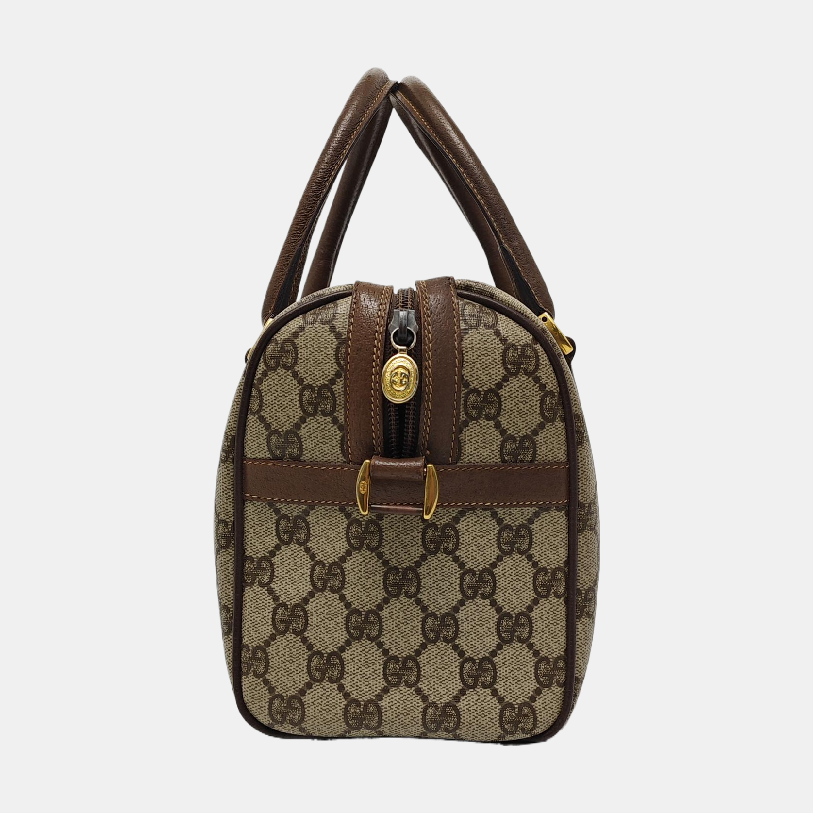 Monogram Coated Canvas Top Handle Bag Beige