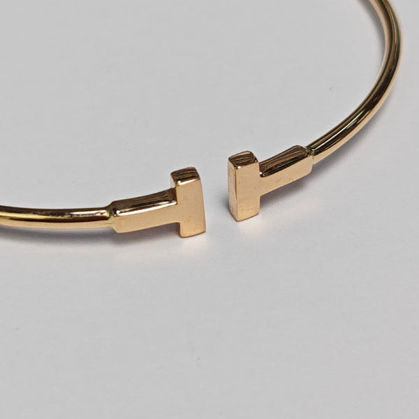 Tiffany T 18k Rose Gold Bangle