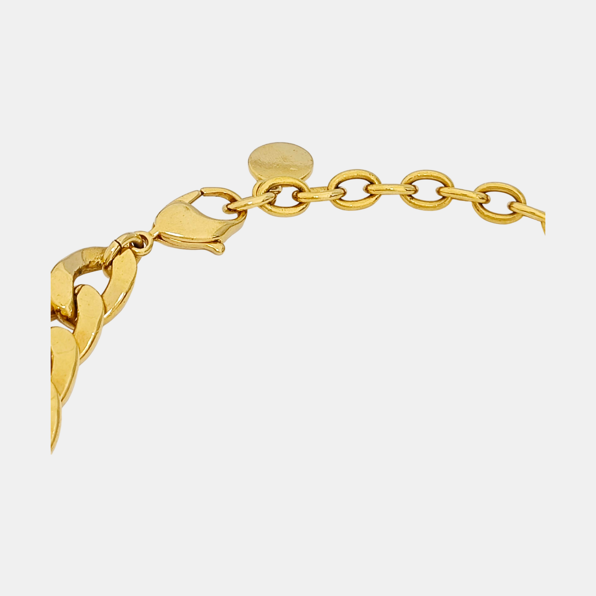 CD Icon Metal Gold Necklace