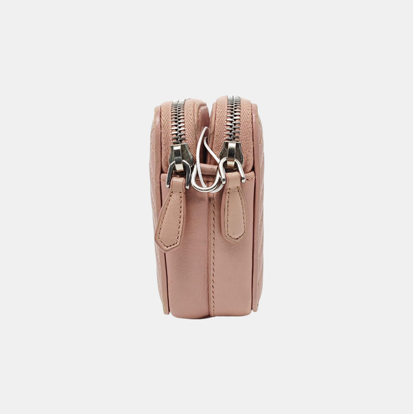Quilted Lambskin Shoulder Bag Mini Pink