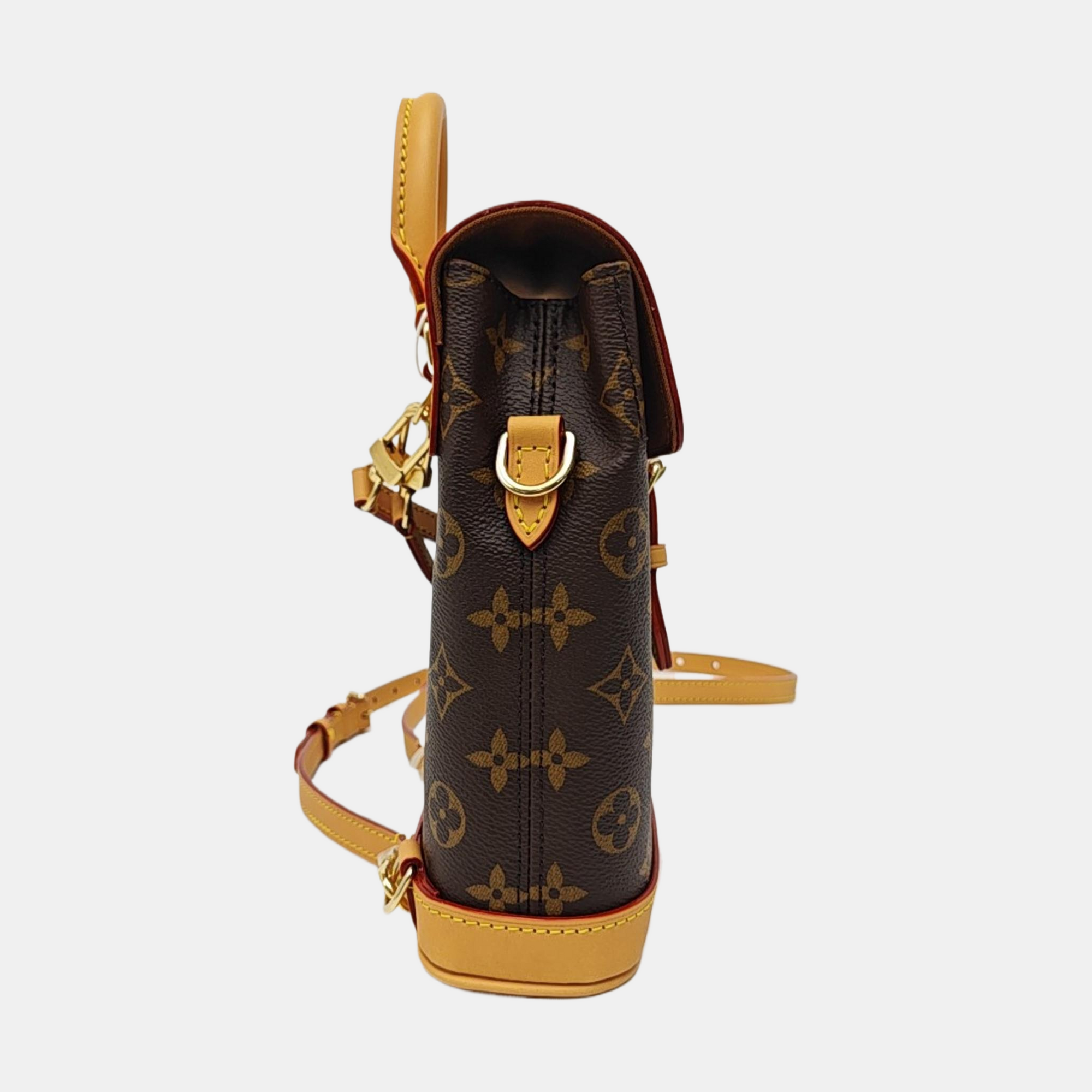 SOHO Mini Monogram Coated Canvas Brown