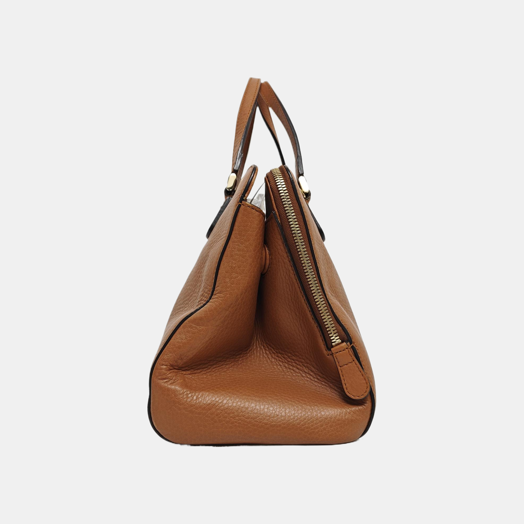 Calfskin Top Handle Bag Brown
