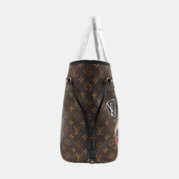 NEVERFULL MM Monogram Coated Canvas Brown