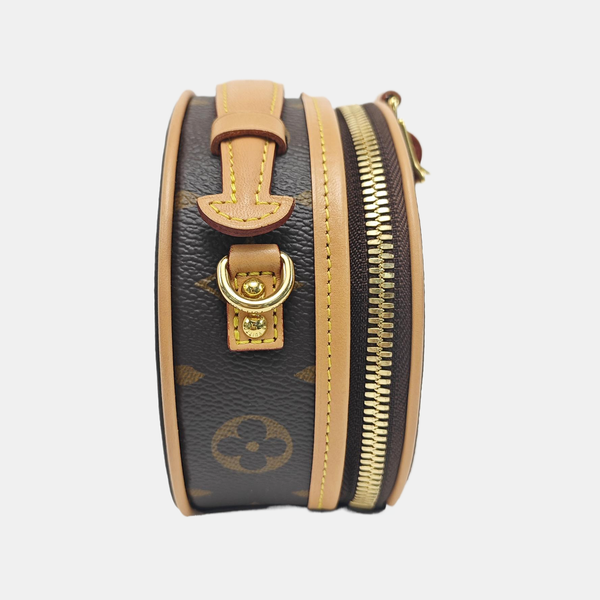 BOITE CHAPEAU Mini Monogram Coated Canvas Brown