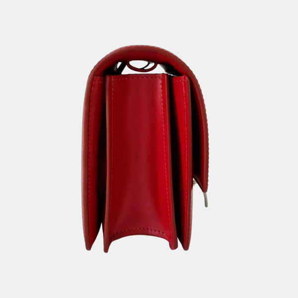 Authenticated pre-owned  CLASSIC BOX Mini Calfskin Red - Shoulder Bag at Looply