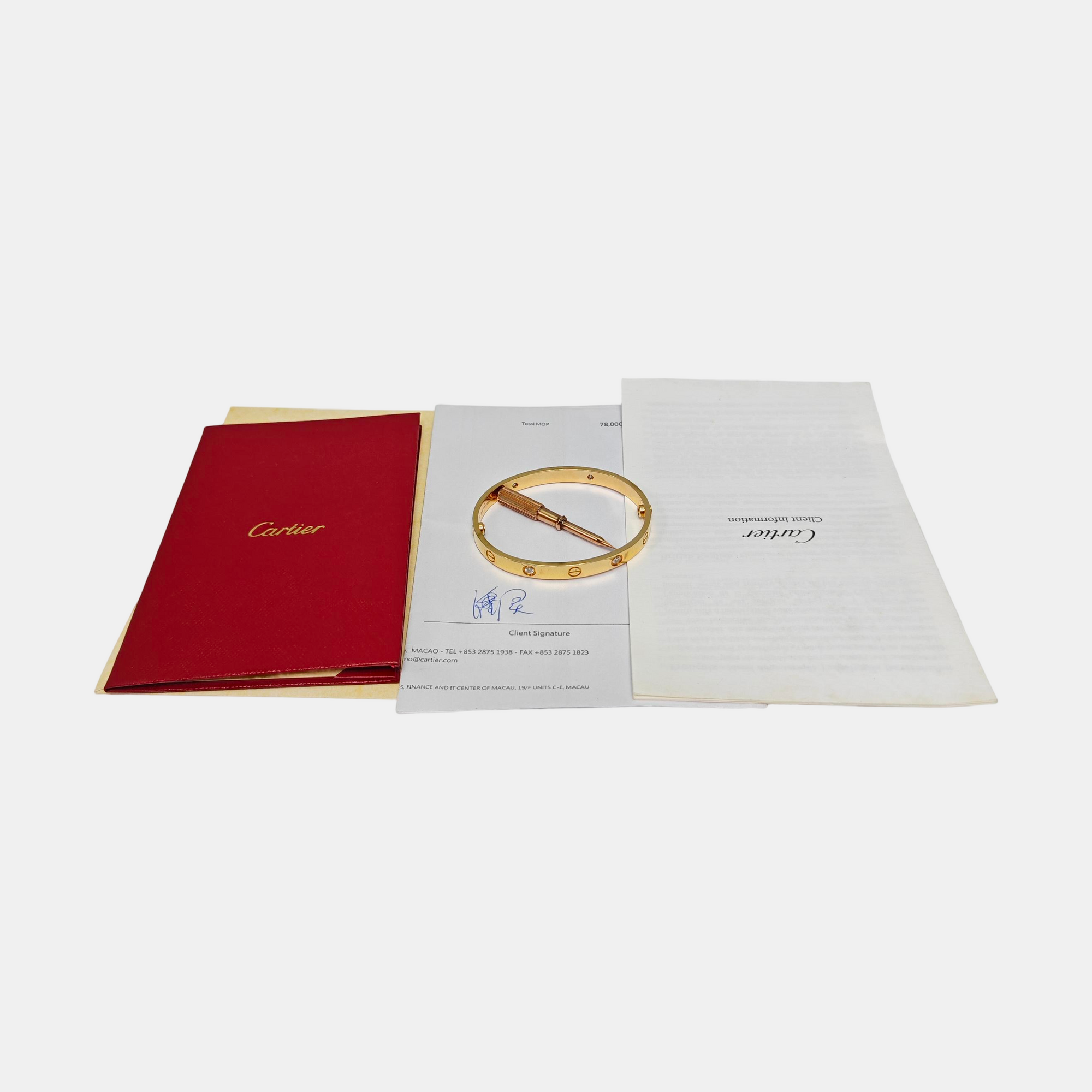 LOVE 18k Rose Gold Bangle