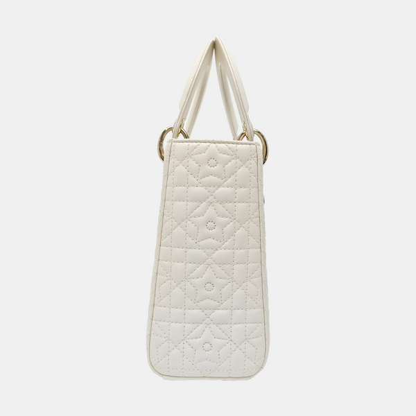 Lady Dior Small Quilted Lambskin White