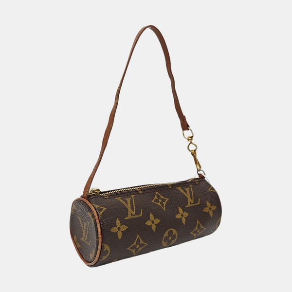 PAPILLON Mini Monogram Coated Canvas Brown