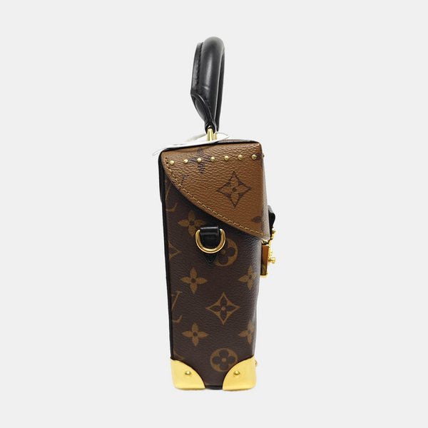 CAMERA BOX Monogram Coated Canvas Brown