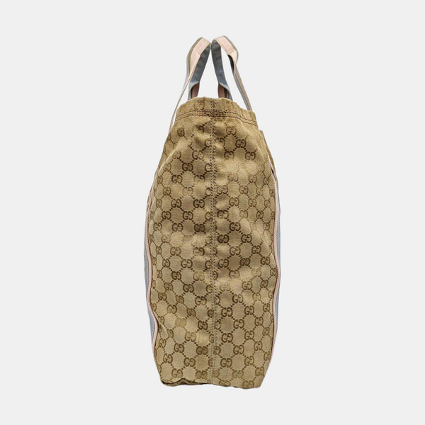 Monogram Canvas Tote Bag Beige