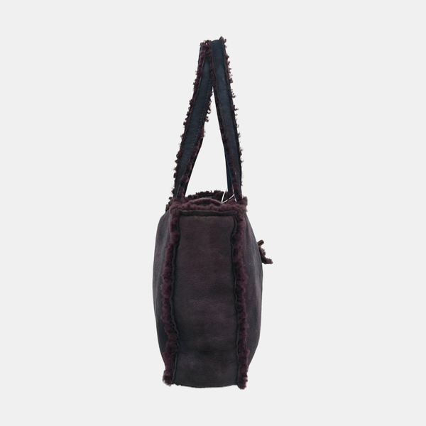Lambskin Tote Bag Medium Blue