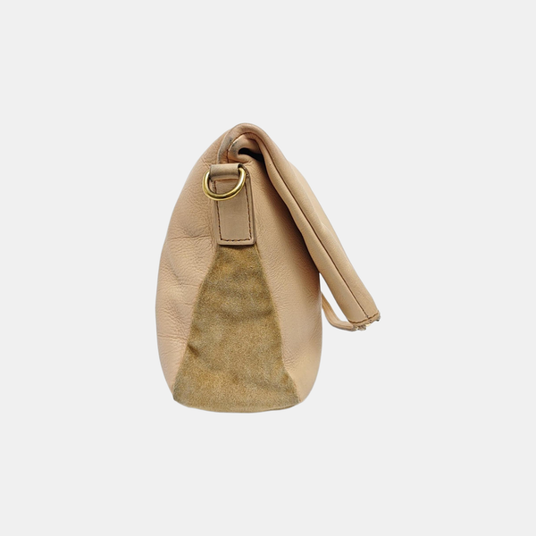 Calfskin Shoulder Bag Beige
