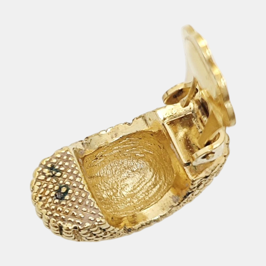Metal Gold Clip On Earrings
