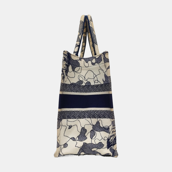 Authenticated pre-owned  Book Tote Medium Canvas Blue - Tote Bag at Looply