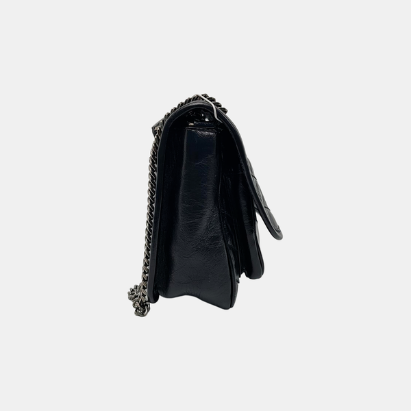 NIKI Small Chevron Calfskin Black