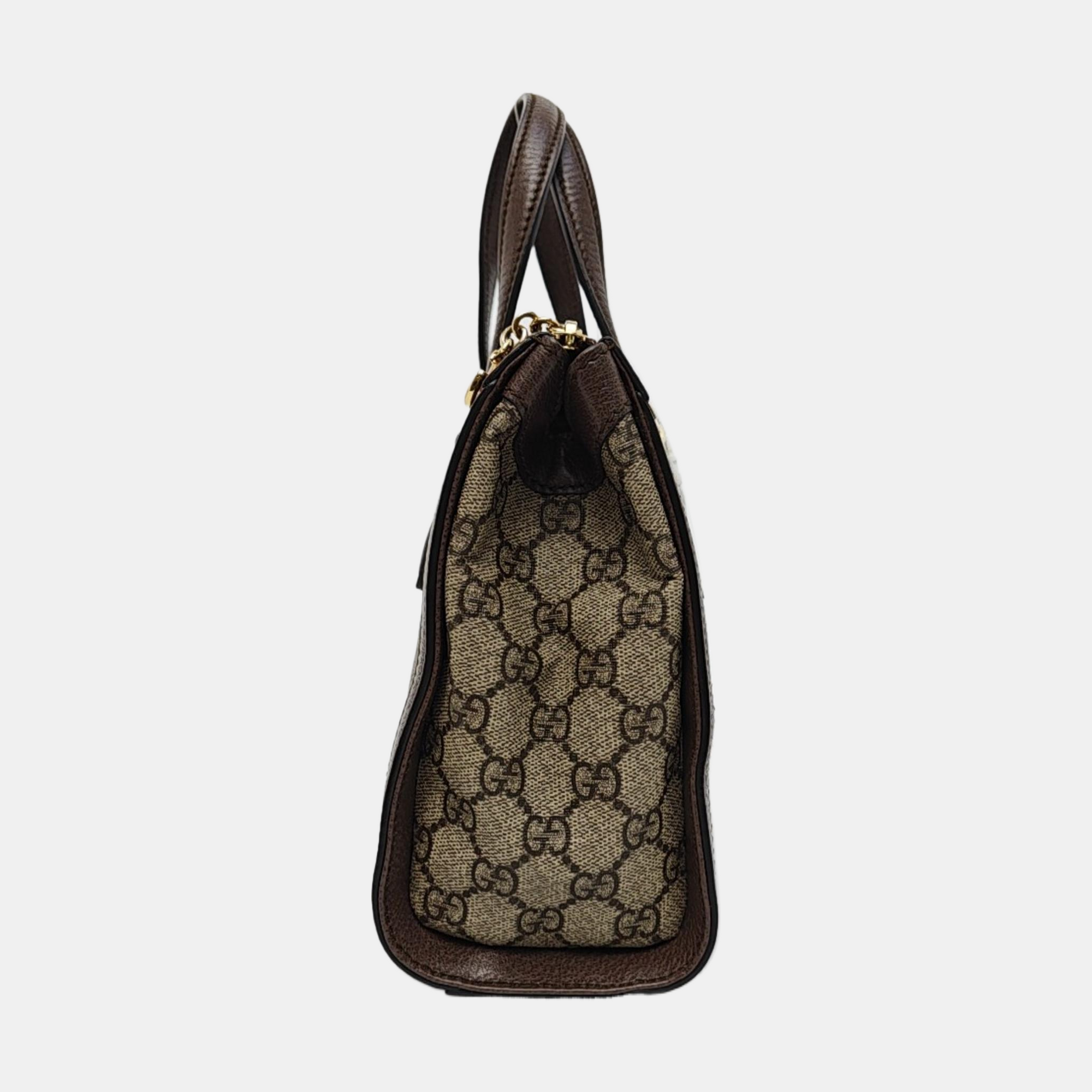 Ophidia Small Monogram Coated Canvas Beige