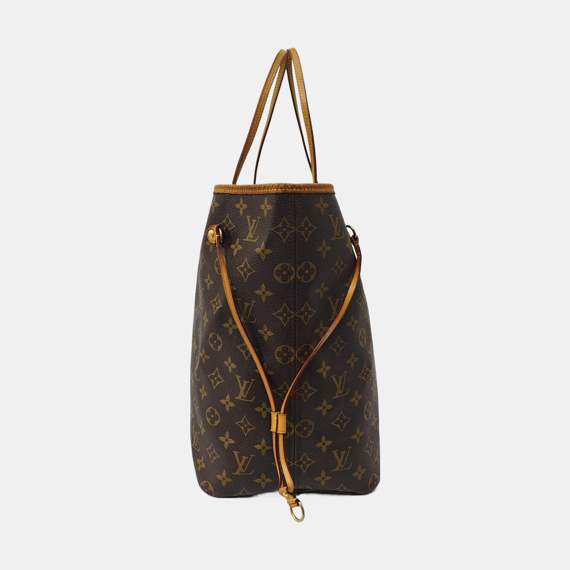 NEVERFULL GM Monogram Coated Canvas Brown