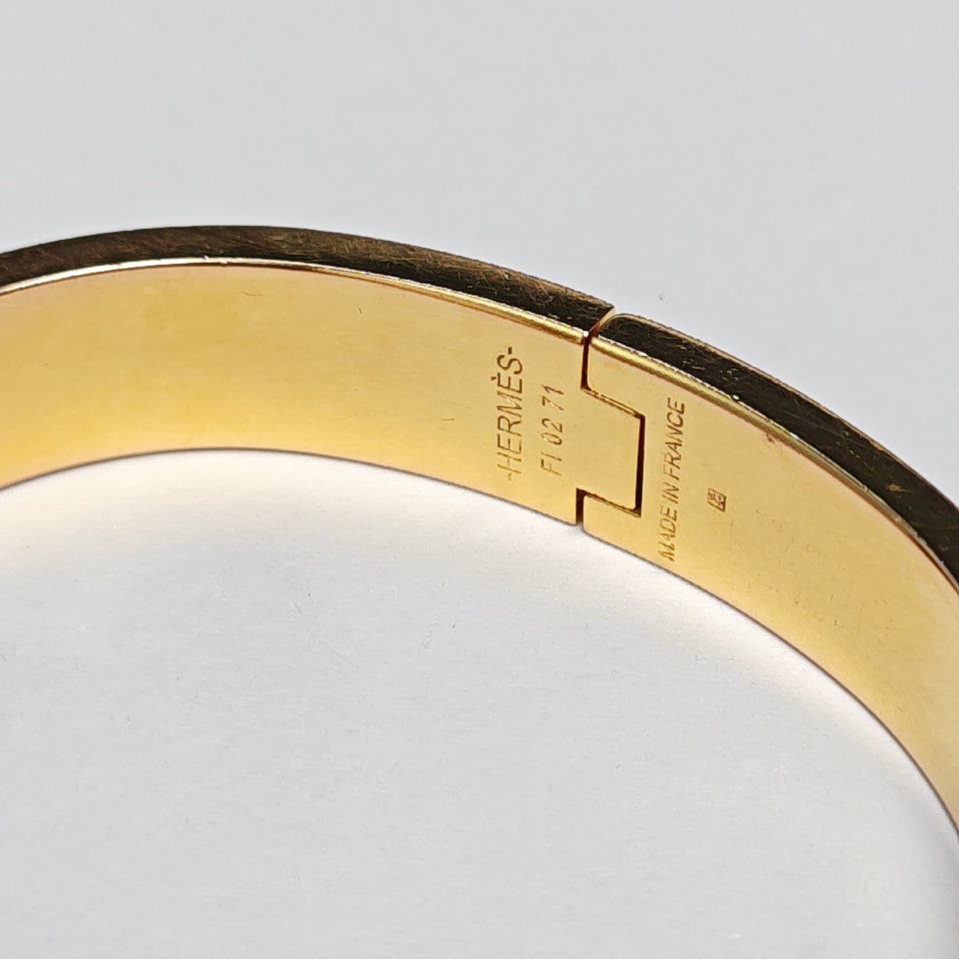 Clic H Metal Gold Bangle