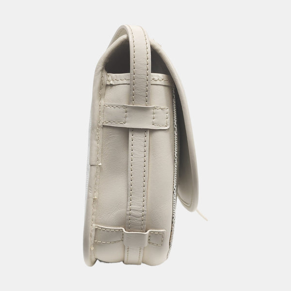 Authenticated pre-owned  Belvedere Coated Canvas White - Shoulder Bag at Looply