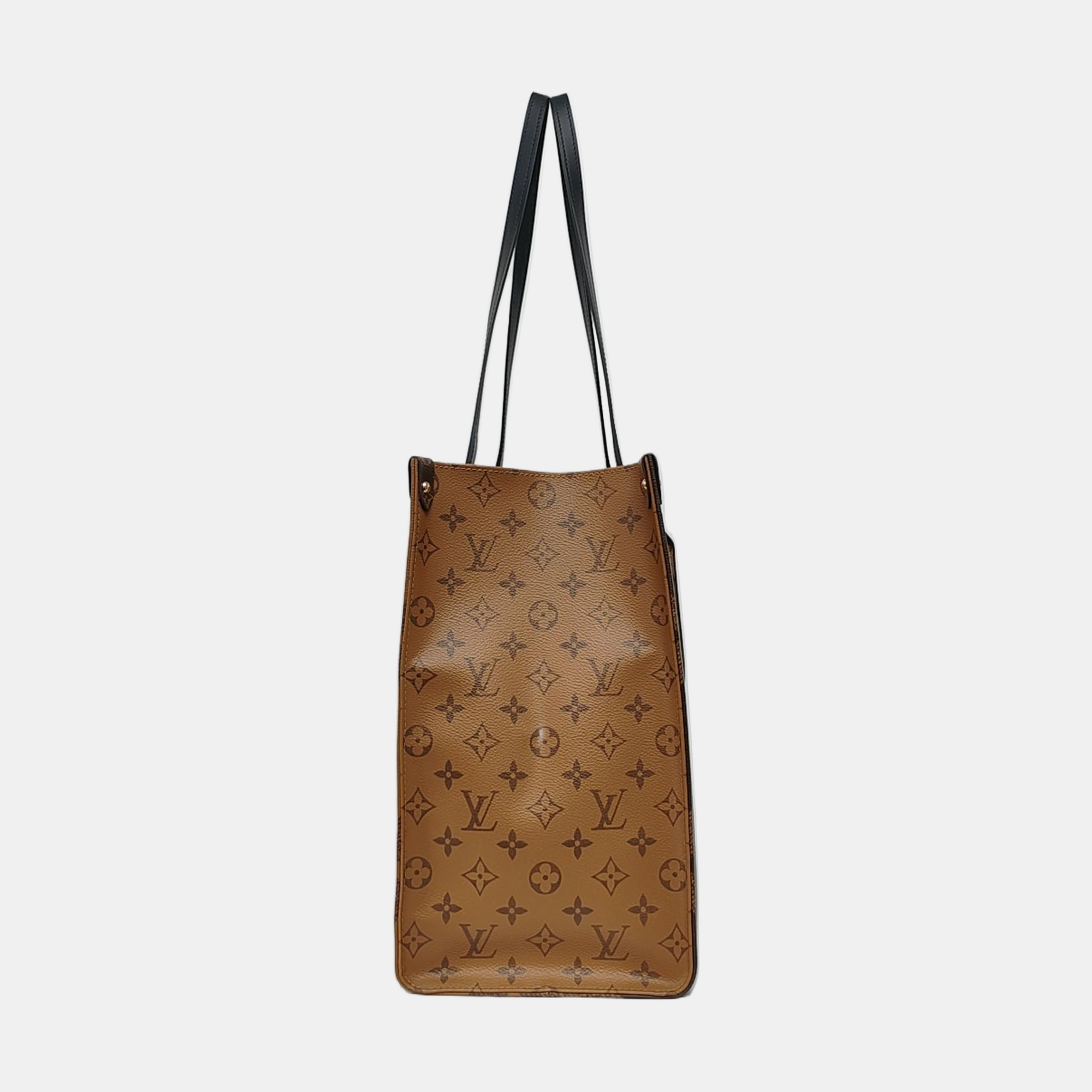Authenticated pre-owned  ONTHEGO GM Monogram Coated Canvas Brown - Tote Bag at Looply