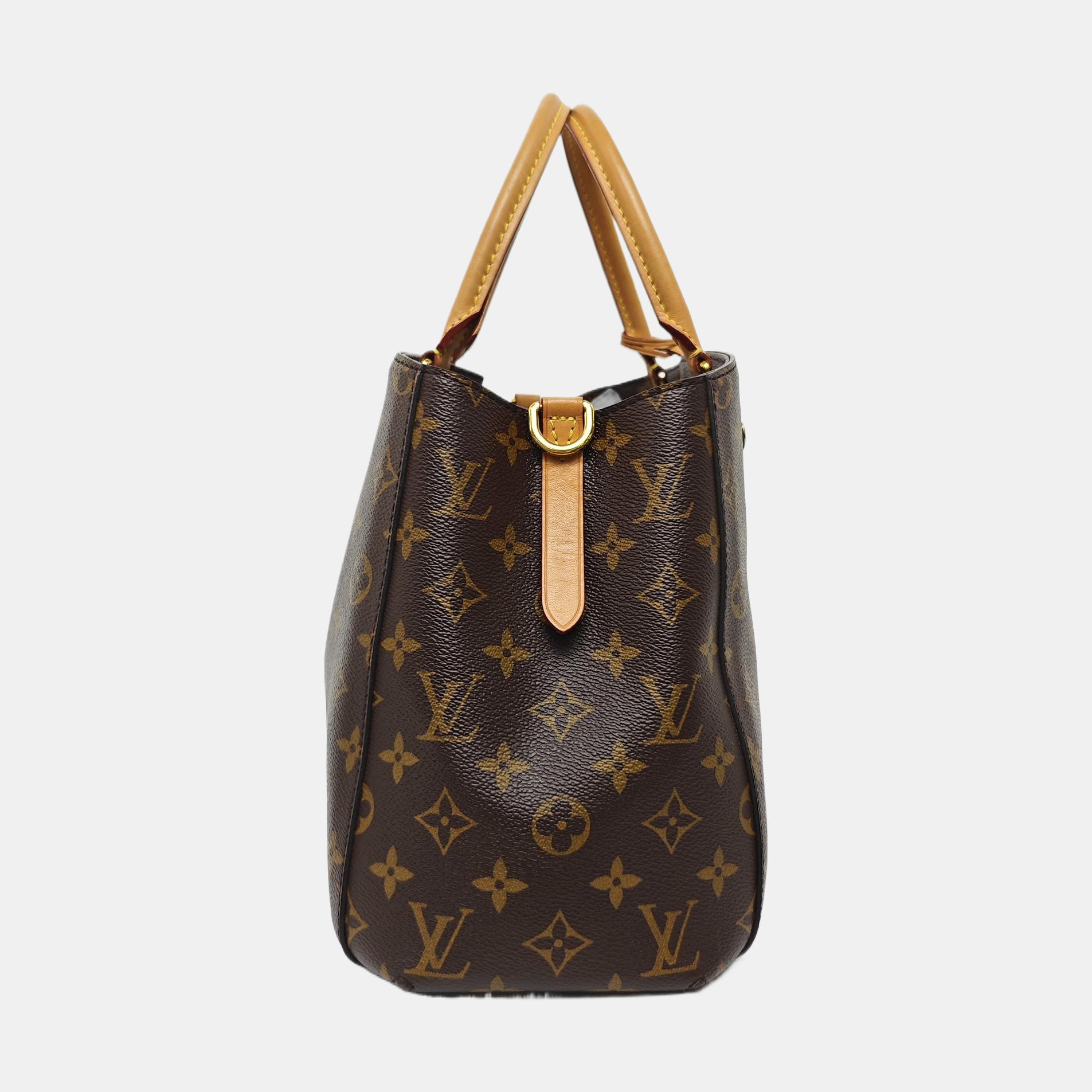 MONTAIGNE GM Monogram Coated Canvas Brown