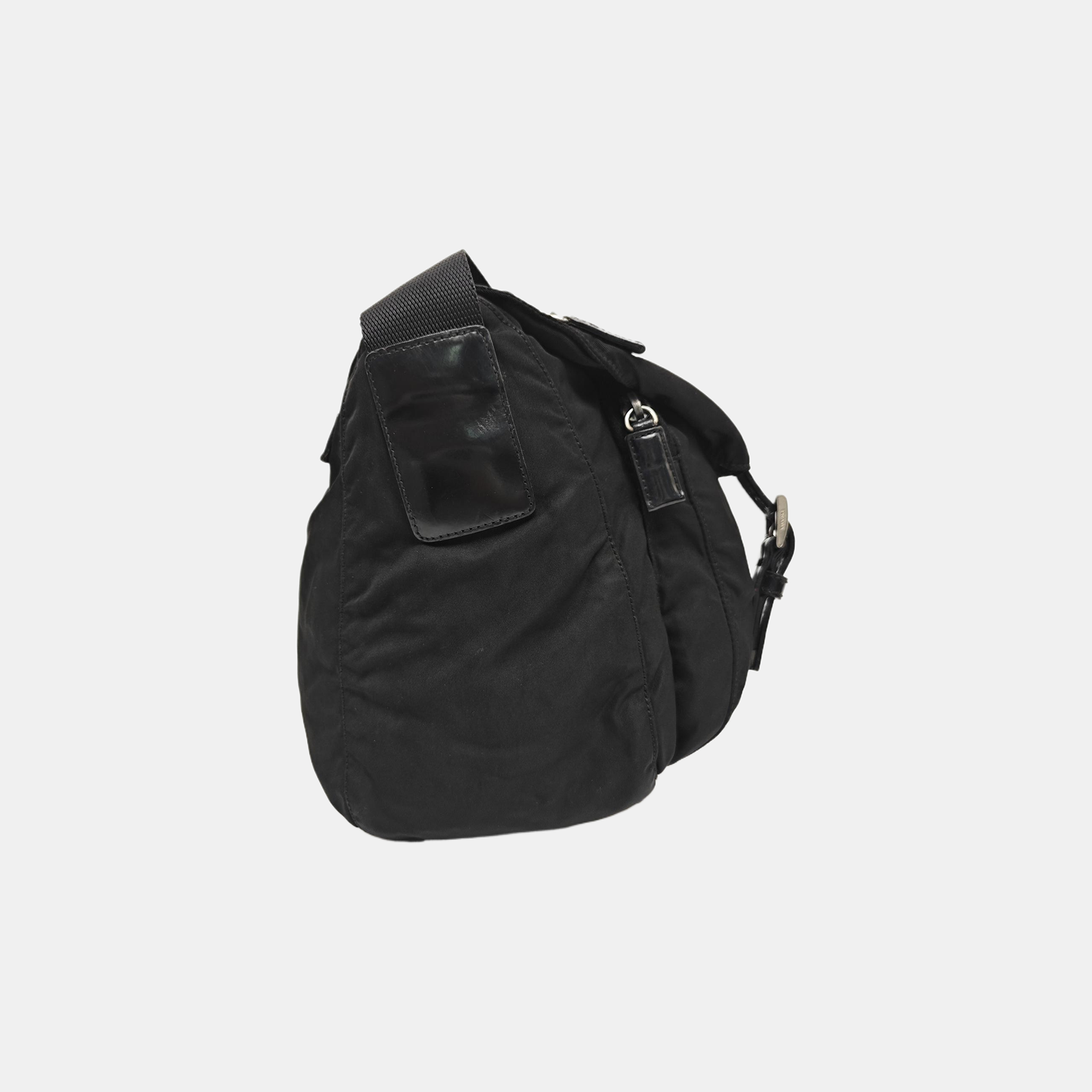 Nylon Shoulder Bag Black