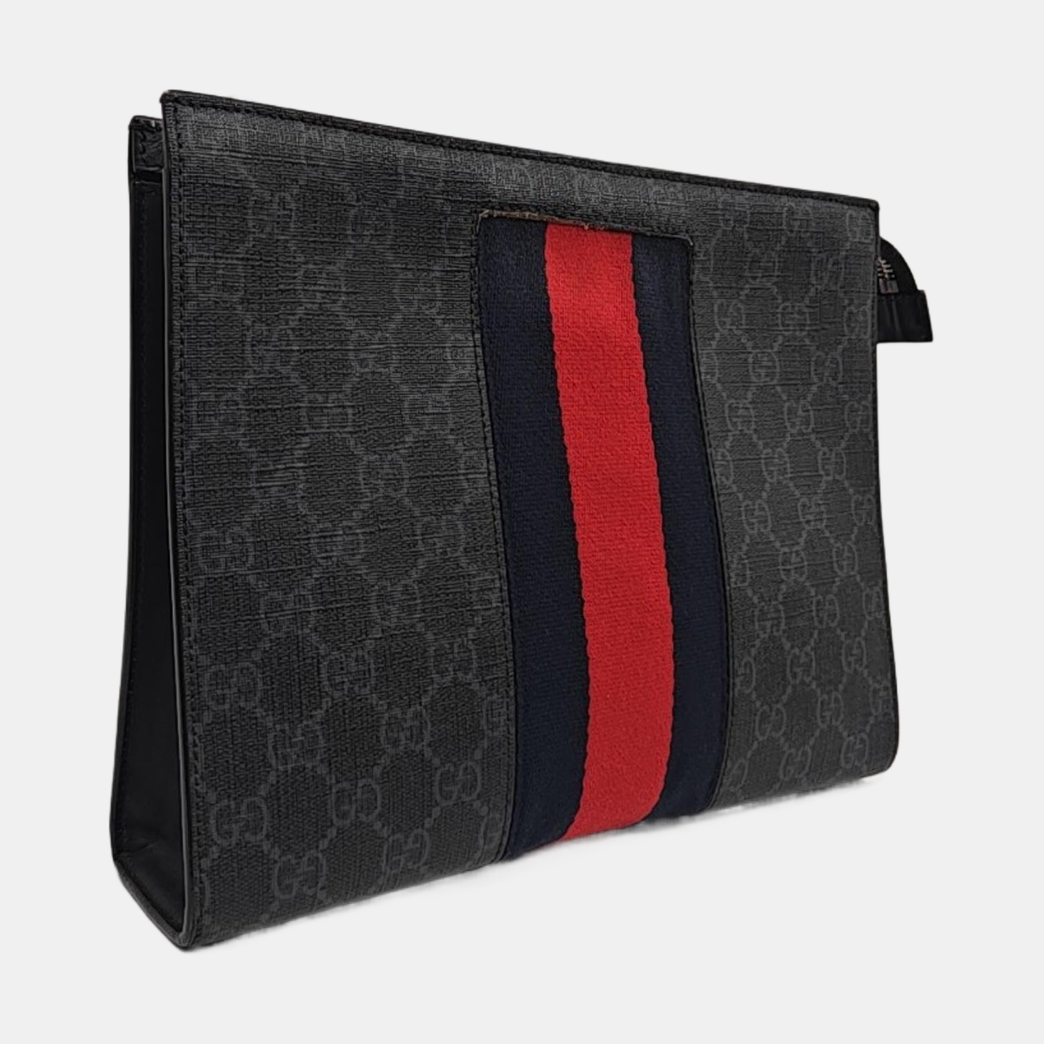 GG Supreme Monogram Coated Canvas Gray