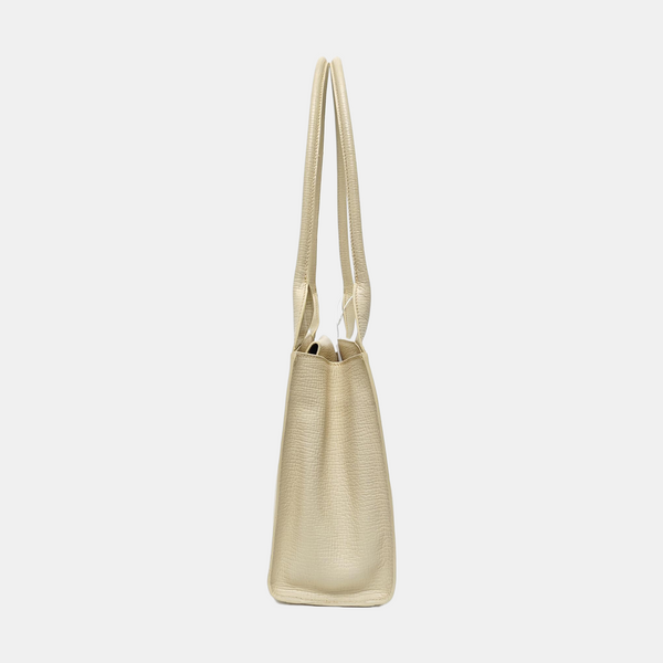 Calfskin Top Handle Bag Beige