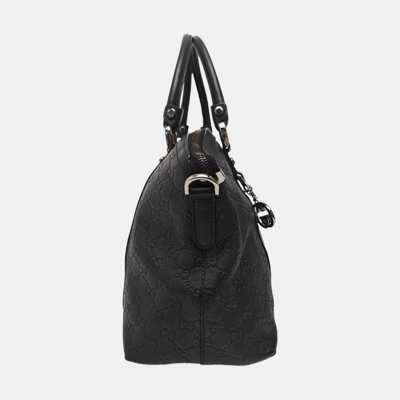 Monogram Calfskin Tote Bag Black