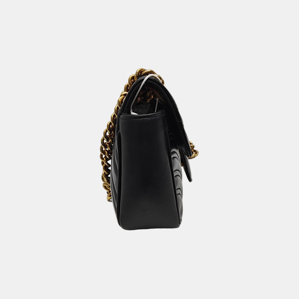 GG Marmont Small Quilted Calfskin Black