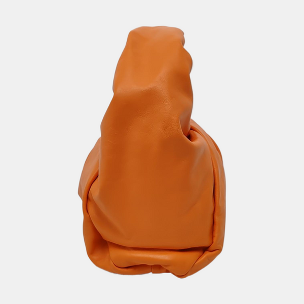 Authenticated pre-owned  The Pouch Calfskin Orange - Top Handle Bag at Looply