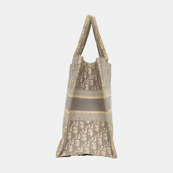 Book Tote Medium Oblique Canvas Gray