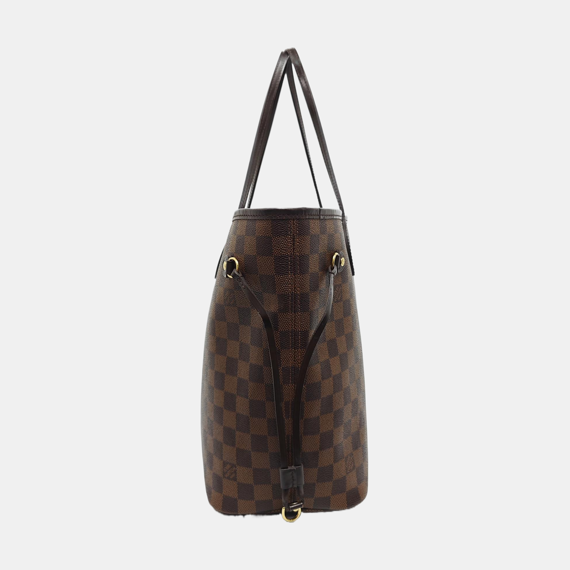 NEVERFULL MM Damier Ebene Coated Canvas Brown
