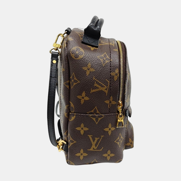 PALM SPRINGS Mini Monogram Coated Canvas Brown